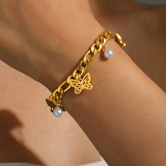 Pearl Butterfly Bracelet