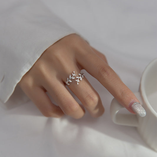 Diamond Leaf Ring