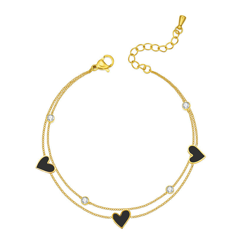 Black Heart Bracelet