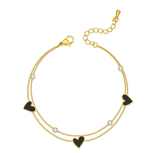 Black Heart Bracelet