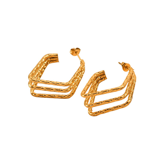 Geo Diamond Earrings