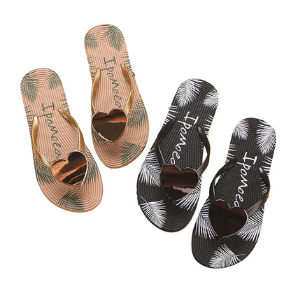Heart Charm Flip-Flops