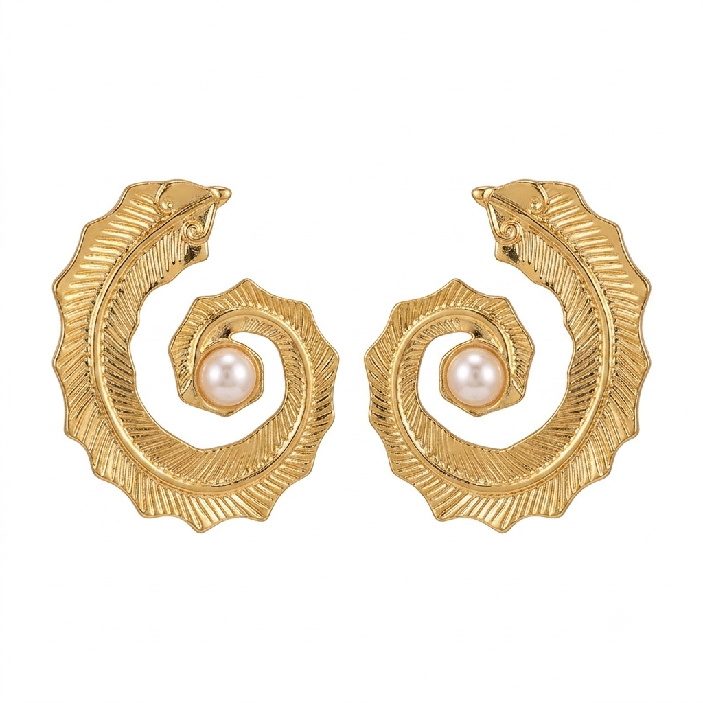 Pearla Spiral Earrings