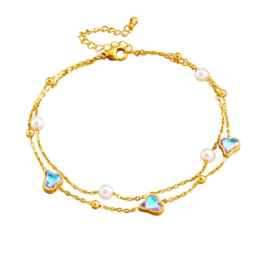 Color stone Anklet