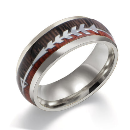 Arrow Inlay Band Ring