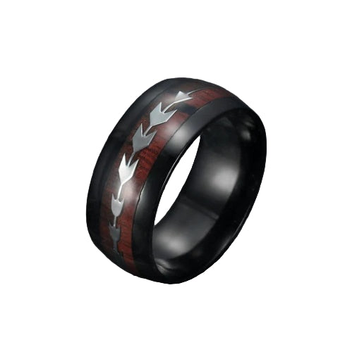 Arrow Inlay Band Ring