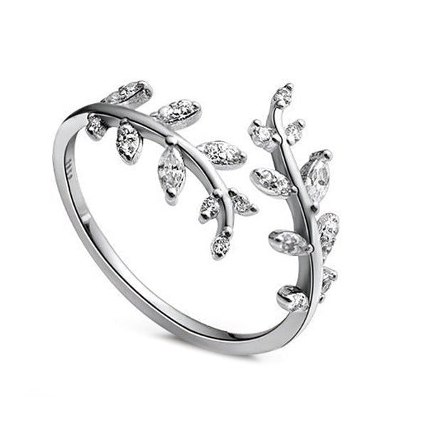 Diamond Leaf Ring