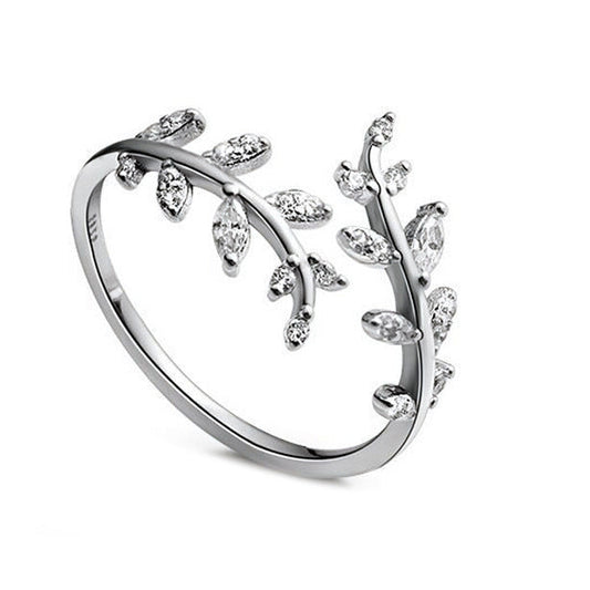 Diamond Leaf Ring