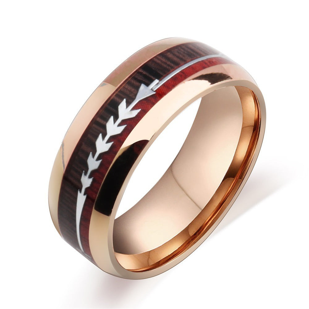 Arrow Inlay Band Ring